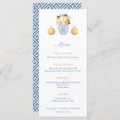 Chinoiserie Chic Pumpkin Herfst Trouwdouche Menu (Voorkant / Achterkant)