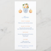 Chinoiserie Chic Pumpkin Herfst Trouwdouche Menu (Voorkant)