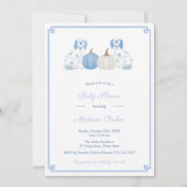 Chinoiserie Chic Pumpkins Herfst Baby shower Party Kaart (Voorkant)