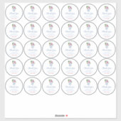 Chinoiserie Chic Rood Wit en Blauw Medium Favoriet Sticker (Vel)