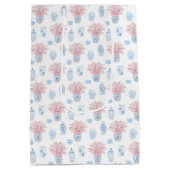 Chinoiserie Chic Roze & Blauw Bruidsmeisjes Bedank Medium Cadeauzakje (Achterkant)