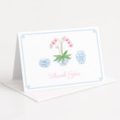 Chinoiserie Chic Roze Orchidee Bruidsdouche Bedankkaart