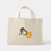 Chinoiserie Chic Tiger Art Chinese kalligrafie Mini Tote Bag (Achterkant)