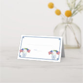 Chinoiserie Chic USA Flag Ginger Jar Wedding Lunch Plaatskaartje (Voorkant)