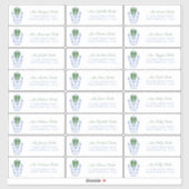 Chinoiserie Chic Vakantiekaarten Adres Sticker (Vel)