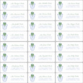 Chinoiserie Chic Vakantiekaarten Adres Sticker (Voorkant)