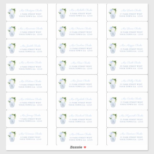 Chinoiserie Chic Wedding Shower-gastadres Sticker (Vel)