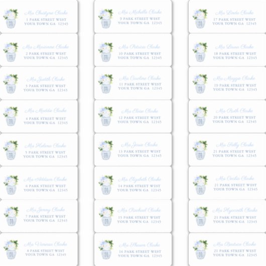 Chinoiserie Chic Wedding Shower-gastadres Sticker (Voorkant)