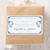 Chinoiserie Chic Welkom op onze bruiloft Etiket (Insitu)