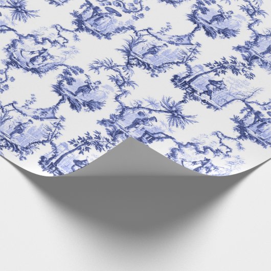 Chinoiserie China Blue Cadeaupapier (Hoek)