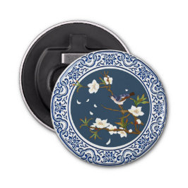  Chinoiserie Chinese Bird-flower Art Button Flesopener