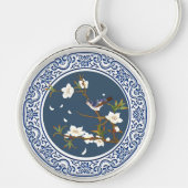  Chinoiserie Chinese Bird-flower Art Sleutelhanger (Voorkant)