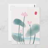 Chinoiserie Chinese inkt was het schilderen van Lo Briefkaart (Voorkant / Achterkant)