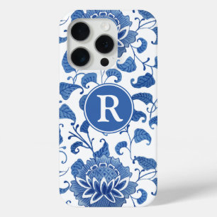 Chinoiserie chique blauw-witte Waterverf iPhone 15 Pro Case
