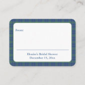 Chinoiserie chique kerstboom display douche informatiekaartje (Achterkant)