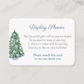 Chinoiserie chique kerstboom display douche informatiekaartje (Voorkant)