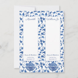 Chinoiserie Chique trouwboek markeert plaatskaarte Kaart