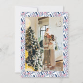 Chinoiserie Christmas Bubble Preppy Foto Feestdagenkaart (Achterkant)
