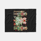 Chinoiserie Christmas Nutcracker Christmas Tree Co Fleece Deken (Voorkant (Horizontaal))