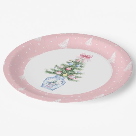 Chinoiserie Christmas Paper Plate Papieren Bordje (Gekanteld)