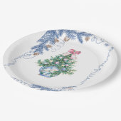 Chinoiserie Christmas Paper Plate Papieren Bordje (Gekanteld)