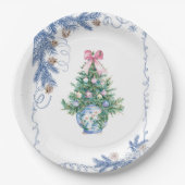 Chinoiserie Christmas Paper Plate Papieren Bordje (Voorkant)
