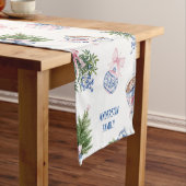 Chinoiserie Christmas Table Runner Korte Tafelloper (Voorbeeld)