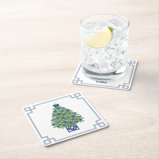 Chinoiserie Christmas Tree  Kartonnen Onderzetters (Insitu)