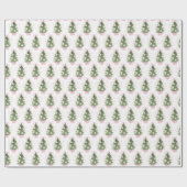 Chinoiserie Christmas Tree Wrapping Paper Cadeaupapier (Vlak)