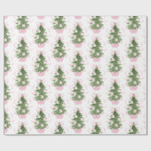 Chinoiserie Christmas Tree Wrapping Paper Cadeaupapier (Vlak)
