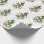 Chinoiserie Christmas Tree Wrapping Paper Cadeaupapier (Hoek)