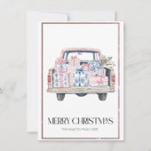 Chinoiserie Christmas Truck Preppy Foto Feestdagenkaart (Voorkant)