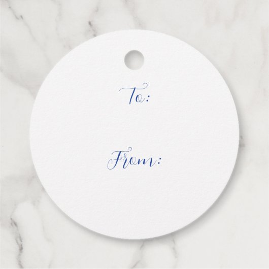 Chinoiserie Christmas Wreath, Grandmillenial Bedankjes Labels (Achterkant)