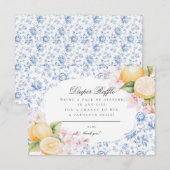 Chinoiserie Citroen Thee Baby Shower Luier Raffle Informatiekaartje (Voorkant / Achterkant)