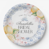 Chinoiserie Citroen Thee Bruidsborrel Tafel Decor Papieren Bordje (Voorkant)