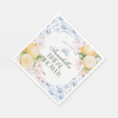 Chinoiserie citroenthee bruiloftsborrel decor servet (Hoek)