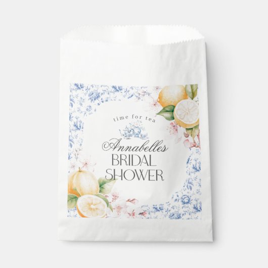 Chinoiserie citroenthee bruiloftsfeest dessert bedankzakje (Voorkant)