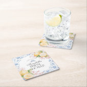 Chinoiserie citroentheeparty bruiloft decor kartonnen onderzetters (Insitu)