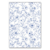 Chinoiserie Classic Blue Birds opvouwbare naam Kaa Kaart (Achterkant)