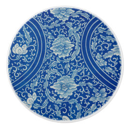 Chinoiserie Classic Chinees Bloemen Kobalt Blauw Keramische Knop
