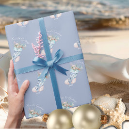 Chinoiserie Coastal Grandma Stocking Cadeaupapier