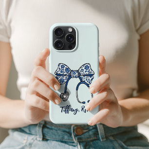 Chinoiserie Coquette Stethoscoop Verpleegster Afst iPhone 15 Pro Max Case