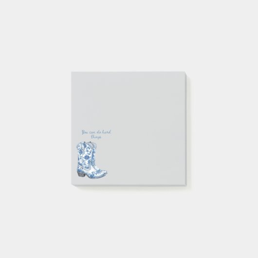 Chinoiserie Cowgirl Boots Post-It Notes (Voorkant)