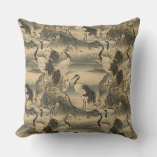 Chinoiserie Crane Bird Scenery Kussen