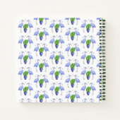 Chinoiserie Crane en Monstera Spiral Notitieboek (Achterkant)