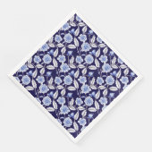 Chinoiserie Delft Blue Floral Porcelain Pattern Servet (Hoek)