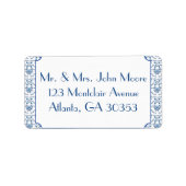 Chinoiserie Delft Blue Pattern・Custom Etiket (Voorkant)