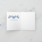 Chinoiserie Delft Blue Pattern・Custom Wedding Bedankkaart (Binnen)
