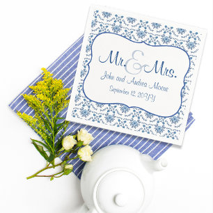 Chinoiserie Delft Blue Pattern・Custom Wedding Servet