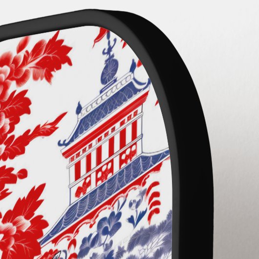 Chinoiserie Delft Frans Blauw monogram Pickleball Paddle (Links Detail)